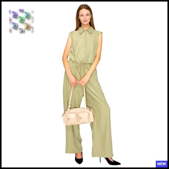 Glossy Faux Leather Shoulder Bag Multi Pocket Baguette Style Adjustable Strap - Picture 2 of 6